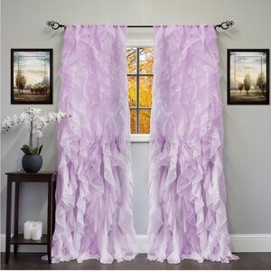 Lavender Ruffled Curtains